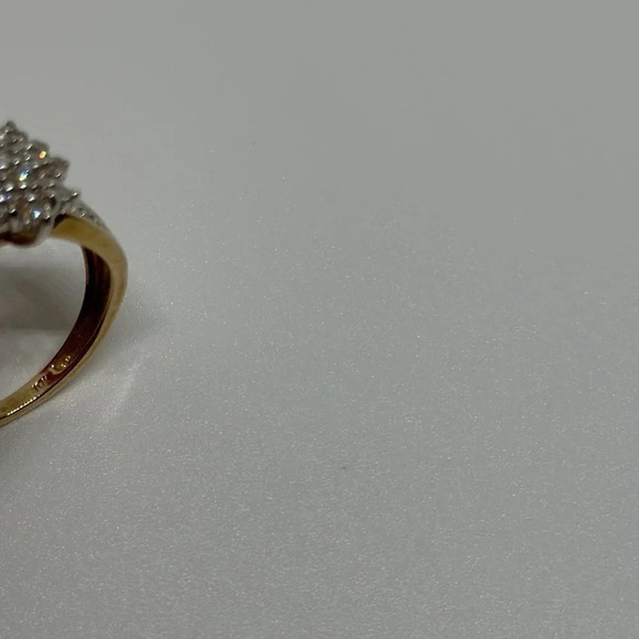 Diamonds real 10k real solid gold ring - Picture 10 of 12